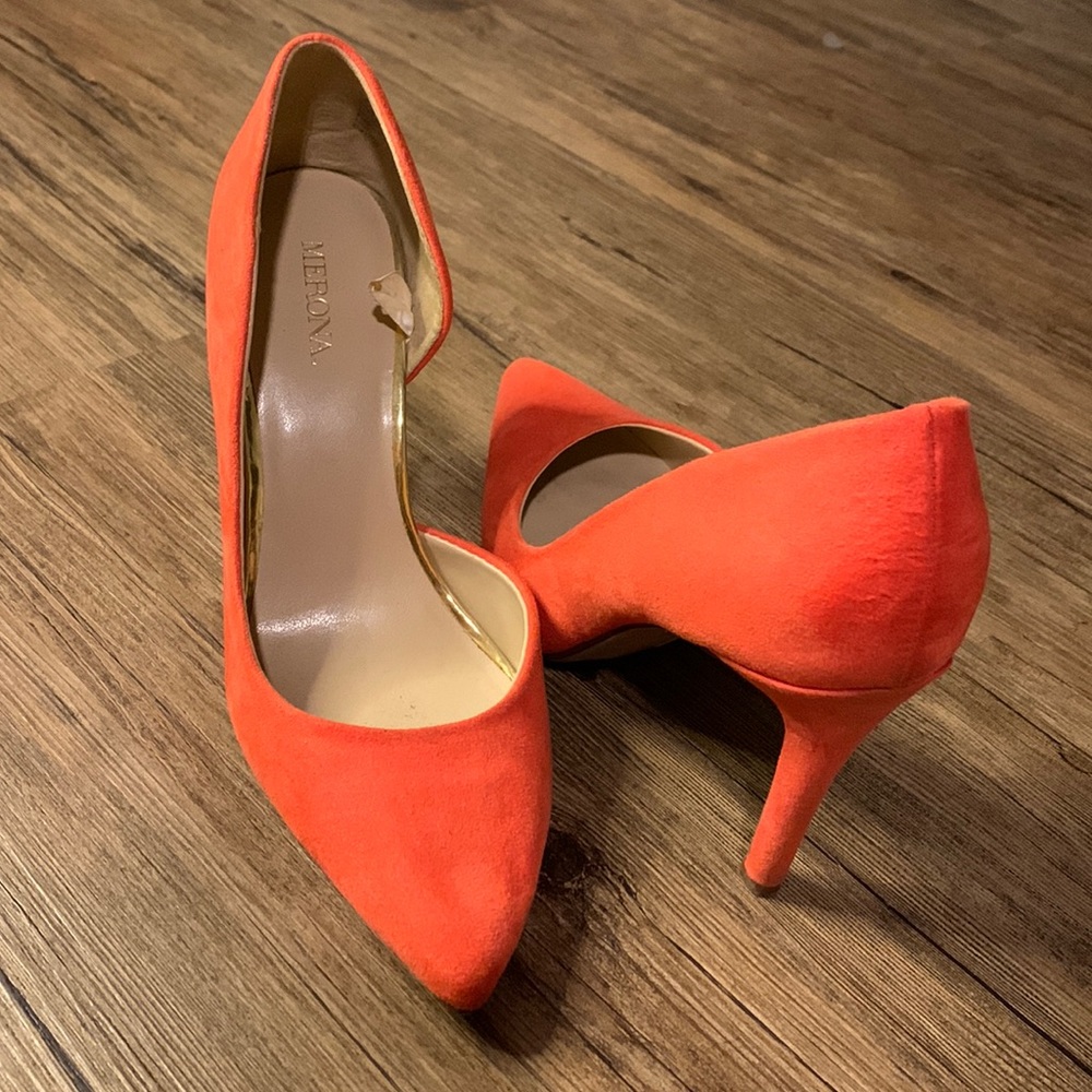 Merona Orange High Heel Pumps 6.5